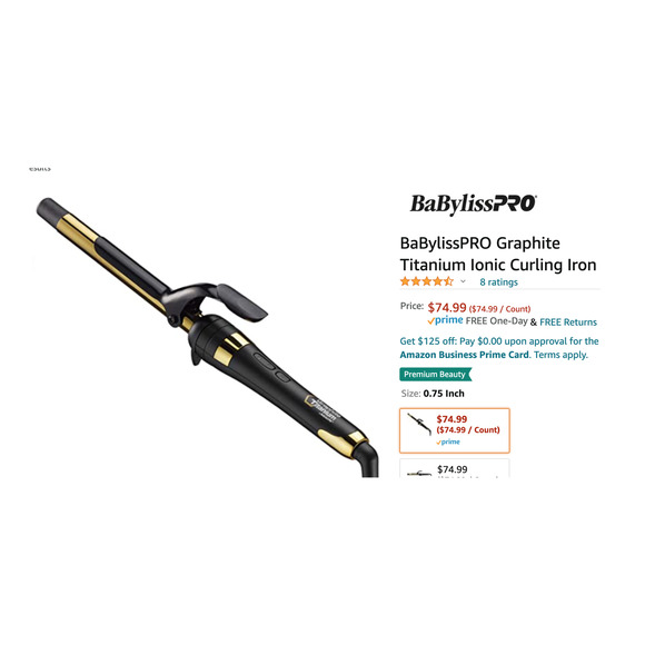 BaByliss PRO Other - BaByliss PRO Titanium Curling Iron 3/4 Inch